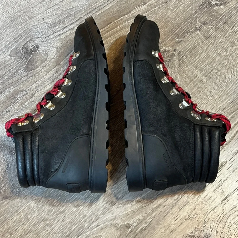 Sorel Ainsley Conquest Black Combat Waterproof Leather Hiking Boot NL3091-010 10